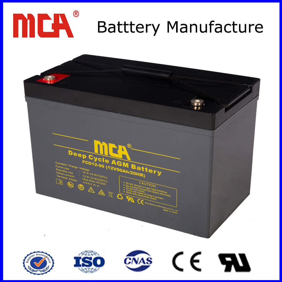12V 90ah Lead Acid VRLA Deep Cycle Battery 48V Price