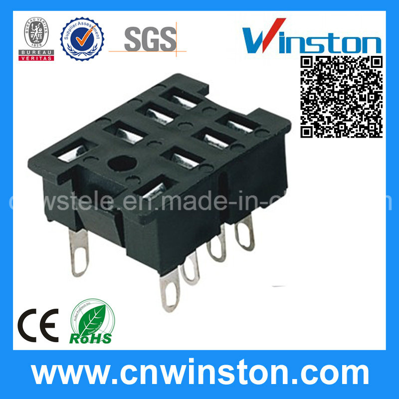 General Miniature Square Type Electro-Magnetic Power Relay Socket with CE