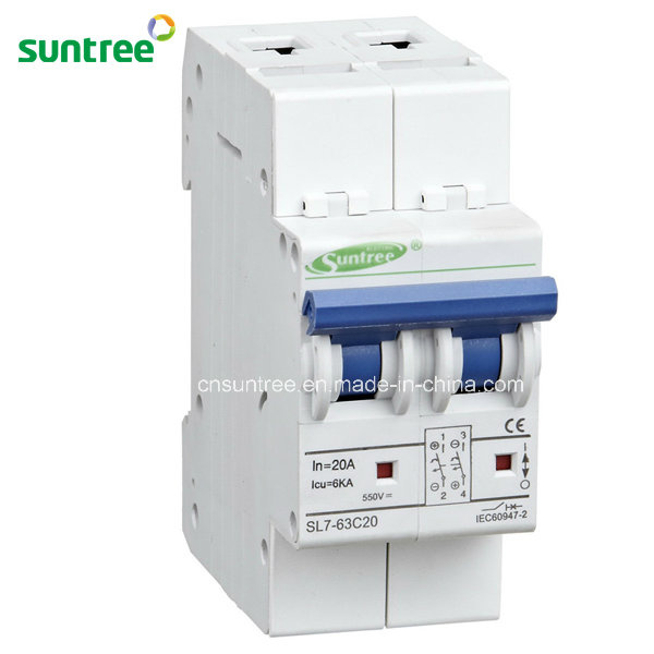 2 Pole DC550V DC Solar Circuit Breaker