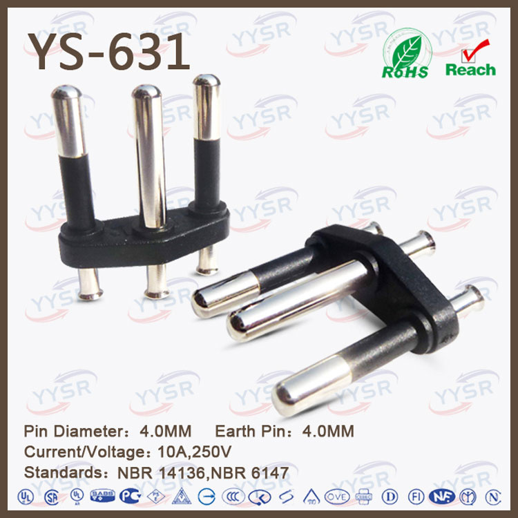 3 Wire Brazil Plug