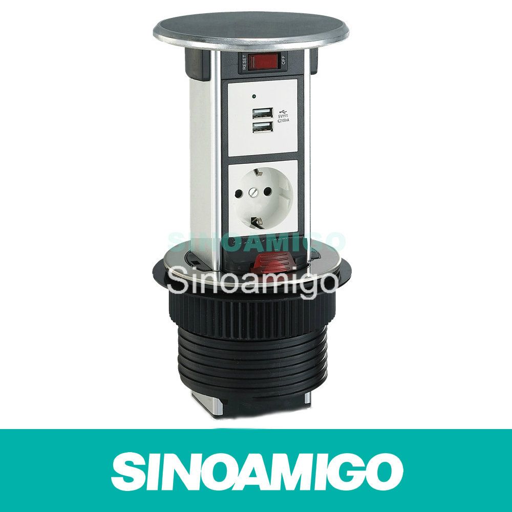 Waterproof Pop up Columnar Desk Power Port