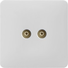 Ce/TUV/BV Certified BS Double TV Socket