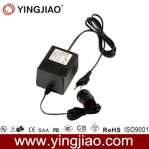 30W AC DC Adaptor with Cigarette Socket