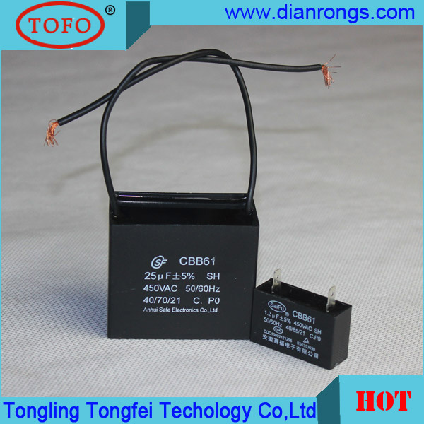 25UF Cbb61 Capacitor 450V with Lower Price
