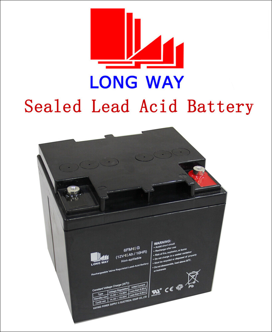 6FM45 Storage Lead Acid Chargeable Battery for UPS System