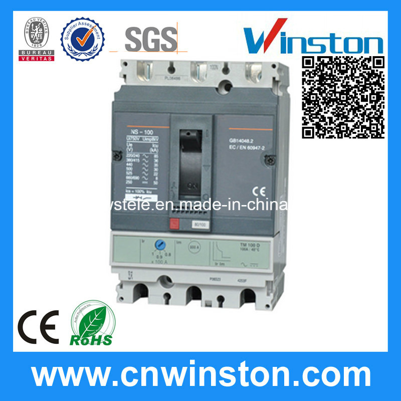 500/800V Ns Series Adjustable MCCB Moulded Case Leakage Protection Circuit Breaker with CE