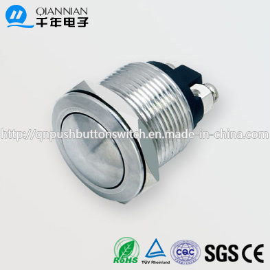 19mm 1no Resetable Round IP65 Ik08 Push Button Switch