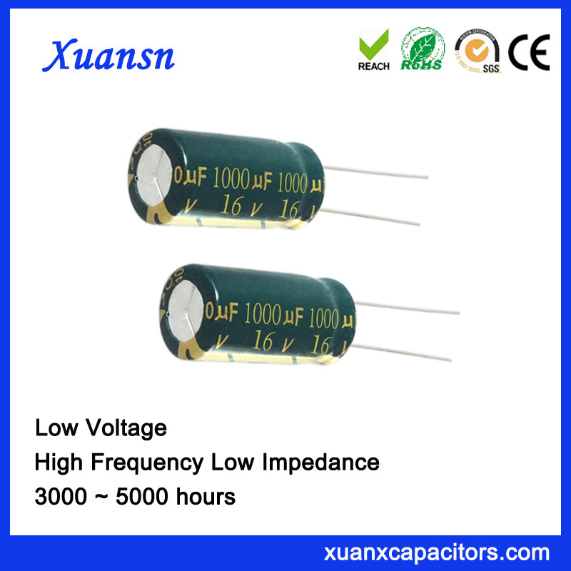 16V 1000UF Low Voltage Low Impedance Electrolytic Capacitor Supplier