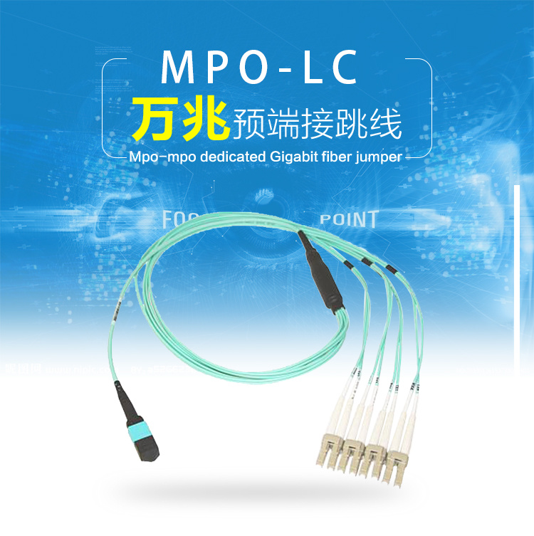 8-Core MPO-LC Fiber Patch Cord