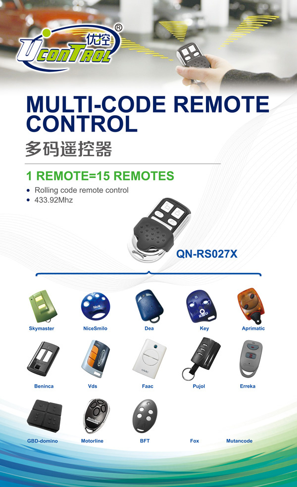 Hot Multi Code Gate Remote for Garage Door Qn-RS027X