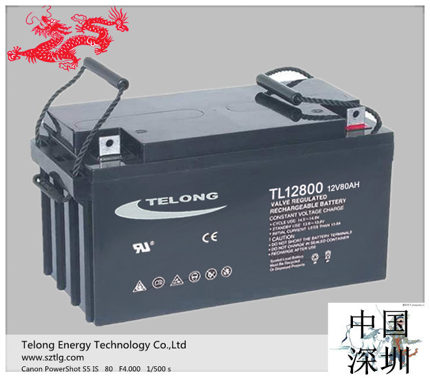12V Solar Battery-Telong 12V80ah-Maintenance-Free Lead Acid Battery