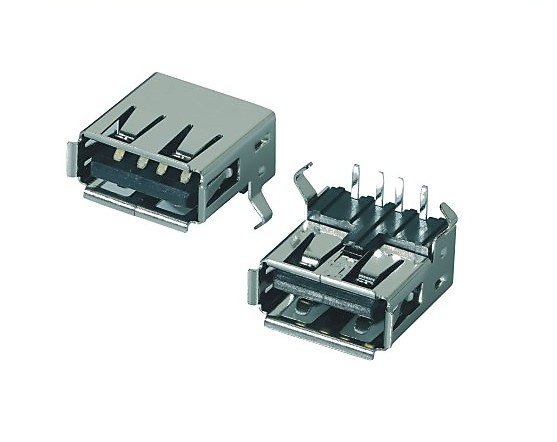 USB Connector 2.0 Af 90 Degree Reverse DIP Type for PCB