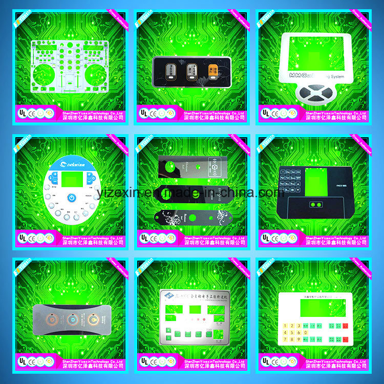 Embossed Keys Metal Dome Tactile LED Membrane Switches Panel for Cooker