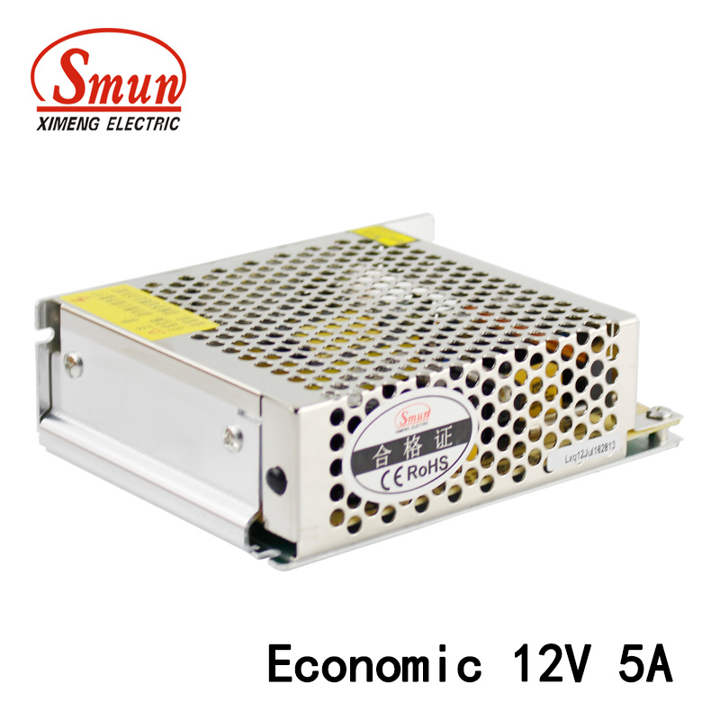 Smun Sml-60-12 60W 12VDC 5A Output Economic LED Power Supply