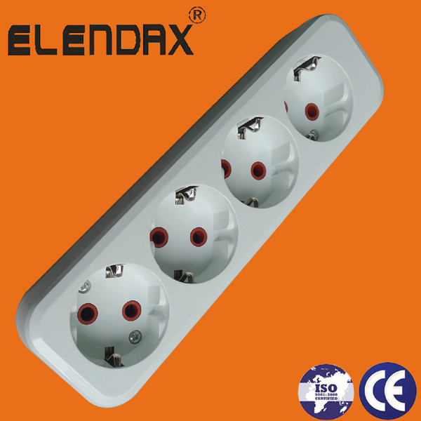 Euro Style 4 Way Extension Power Cord with Earth (E8004E)