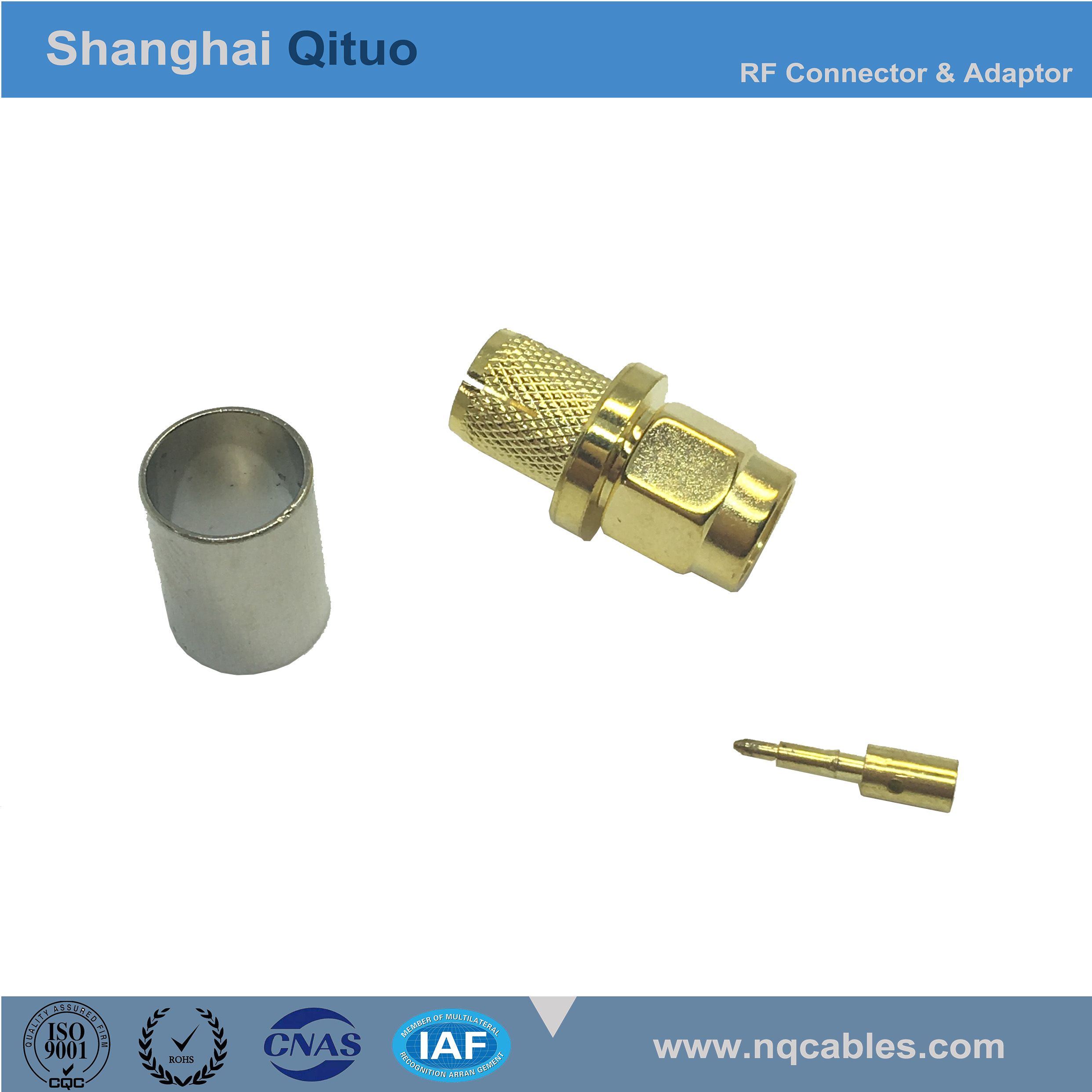 RF Connector SMA Straight Male Plug Crimp for -5D or 5dfb Cable (SMA-J-C-5D)