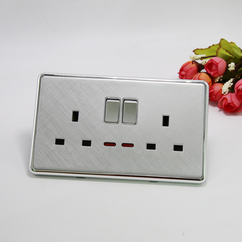 Two Gang Switched Double Socket W/N