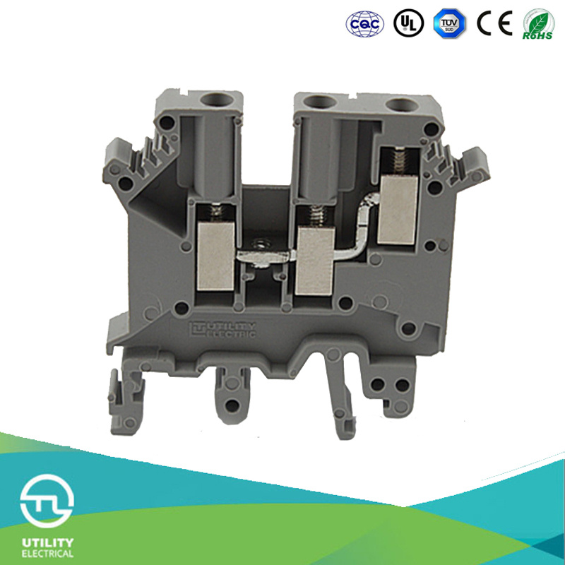One in Two out 32A 24-12AWG DIN-Rail Terminal Blocks Connector