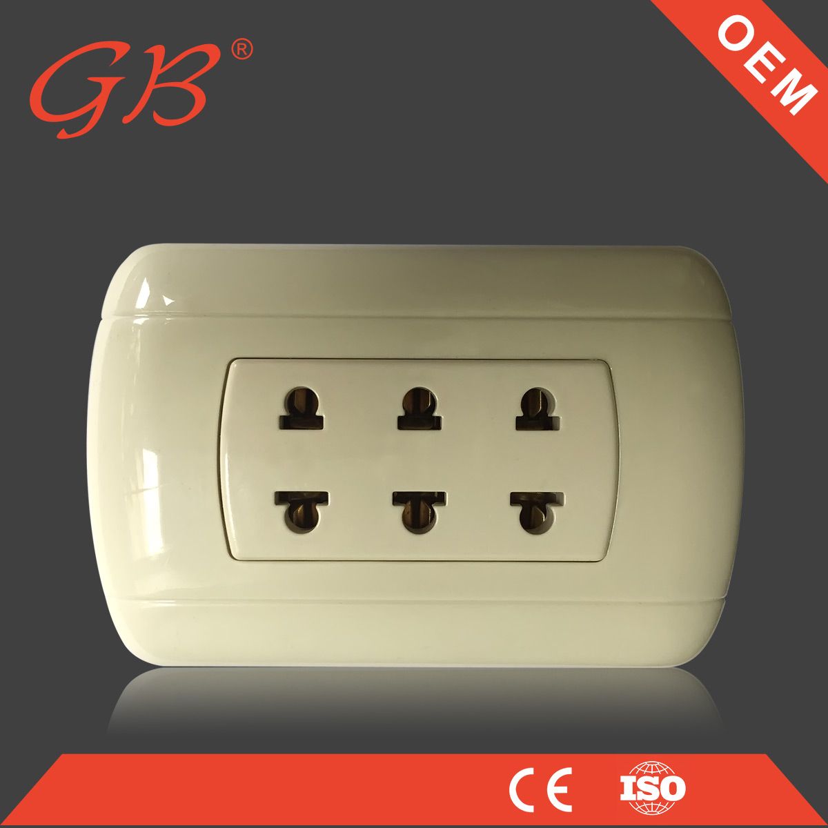 Copper South American Wall Socket