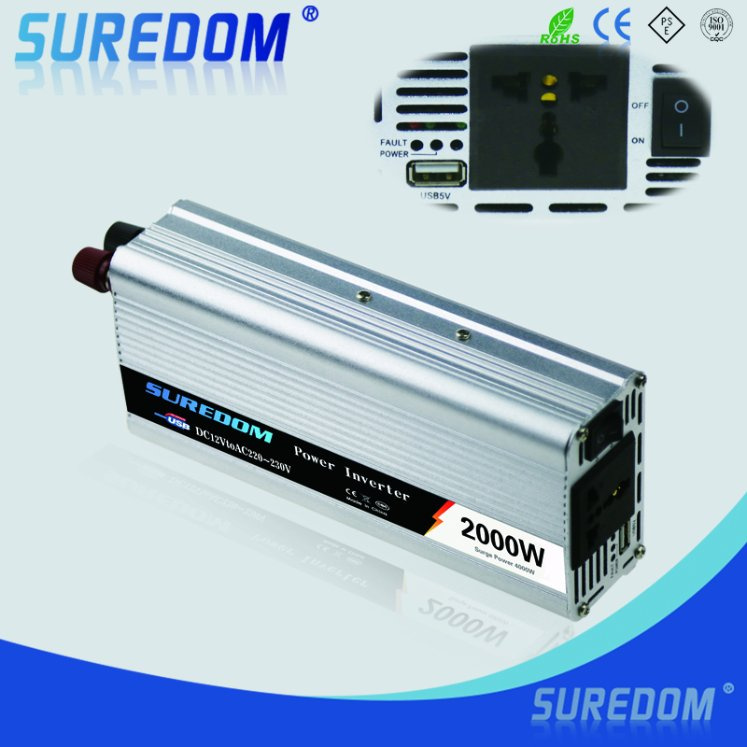 2000W 12V 220V 50Hz or 60Hz Power Inverter Modified Sine Wave Sigle Output Type Inverter Solar
