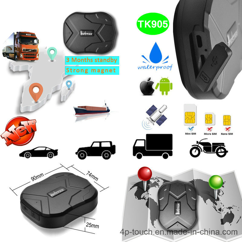Waterproof IP66 Vehicle/Car GPS Tracker with Long Standby Time (TK905)