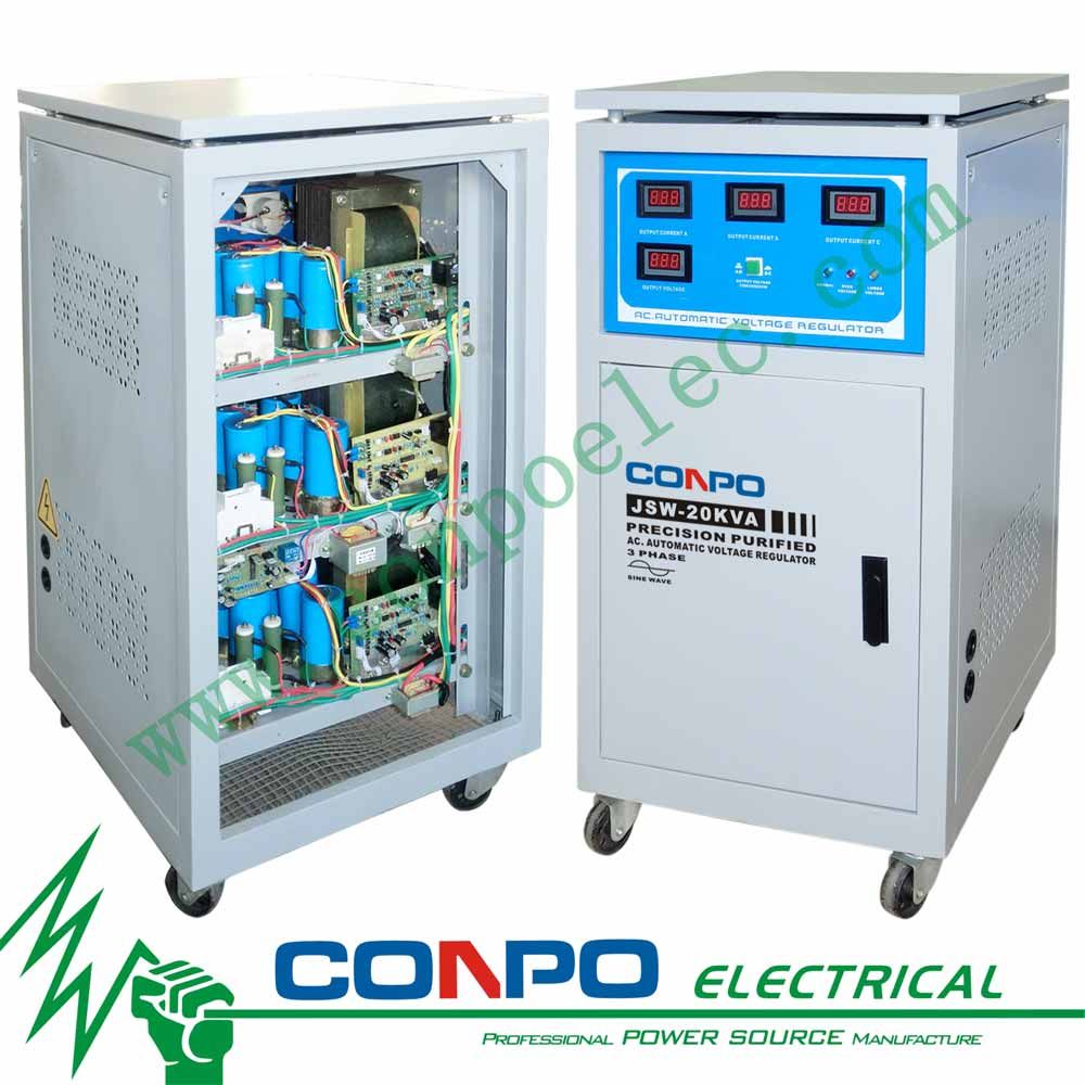 Jsw-20kVA 3phase Ferro-Resonant/Precision Purified/Contactless Voltage Stabilizer/Regulator