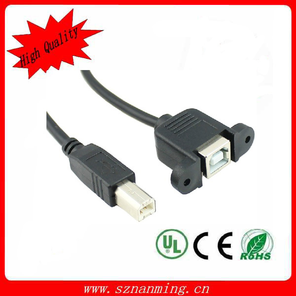 Screw Lock USB 2.0 Panel Mount Printer Extension Cable