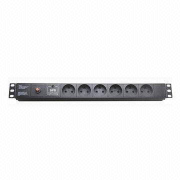 Power Distribution Units, Denmark Plug 6-Way Socket, 13A, 19-Inch Network Cabinet, Size 1u
