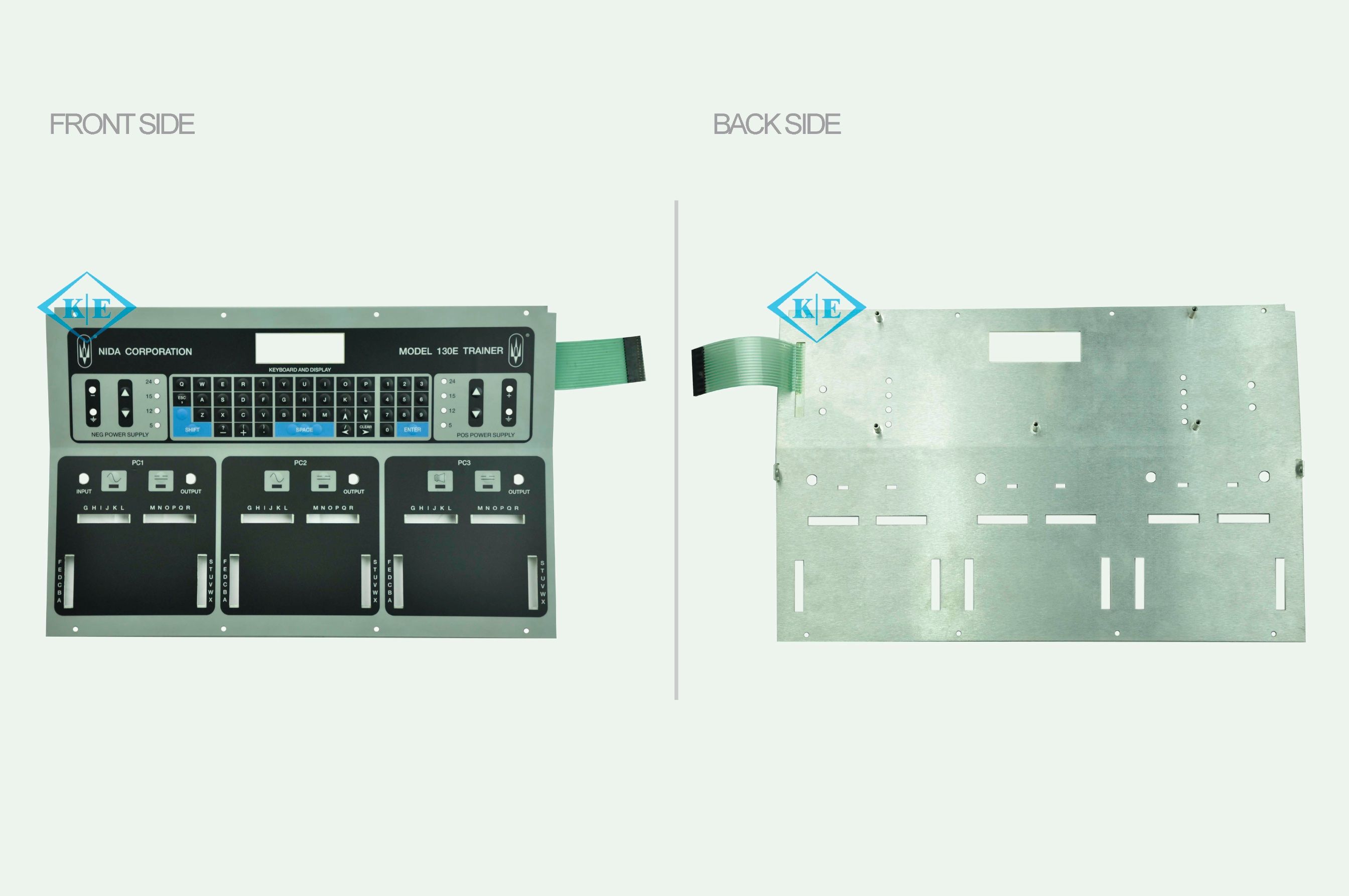 Custom Dome Embossing LED Membrane Switch with Stainless Steel Panel