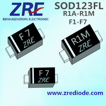 1.0A R1a Thru R1m Fast Recovery Surface Mounted Rectifier Diode SOD123 Package