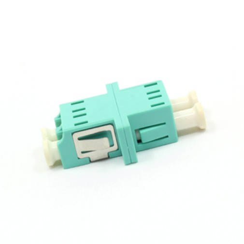 LC with Flange Om3 Multimode Duplex Fiber Optical Adapter