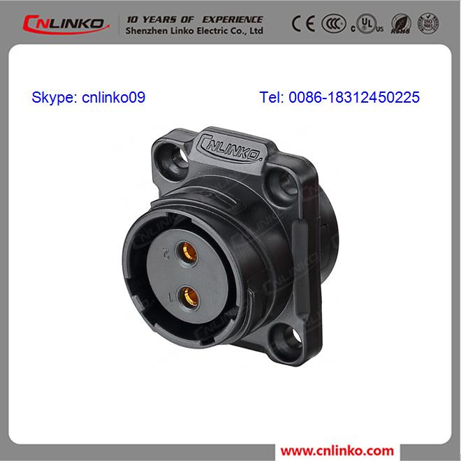 Waterproof IP67 2pin Panel Mount Connector