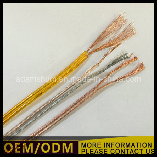 Transparent PVC Insulated 2X1.5mm2 Speaker Cable