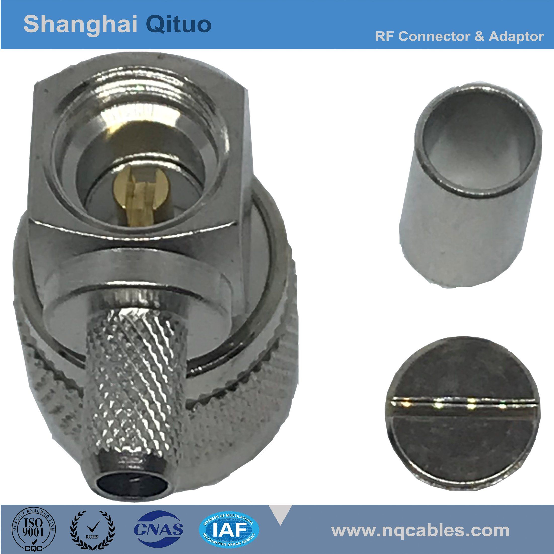 RF Connector TNC Right Angle Male Plug Crimp for Syv-50-3u (TNC-JW-C-3)
