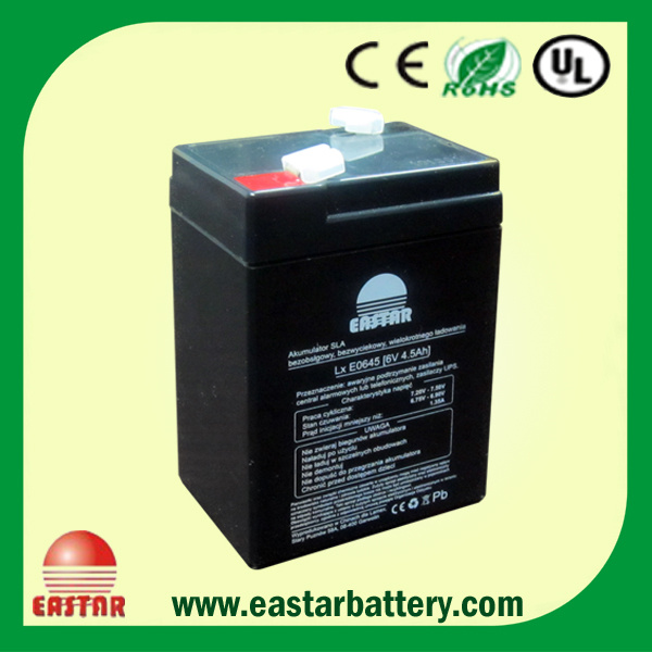 Rechargeable Storage Battery 6V4.5ah Lead-Acid Battery for Emergency System