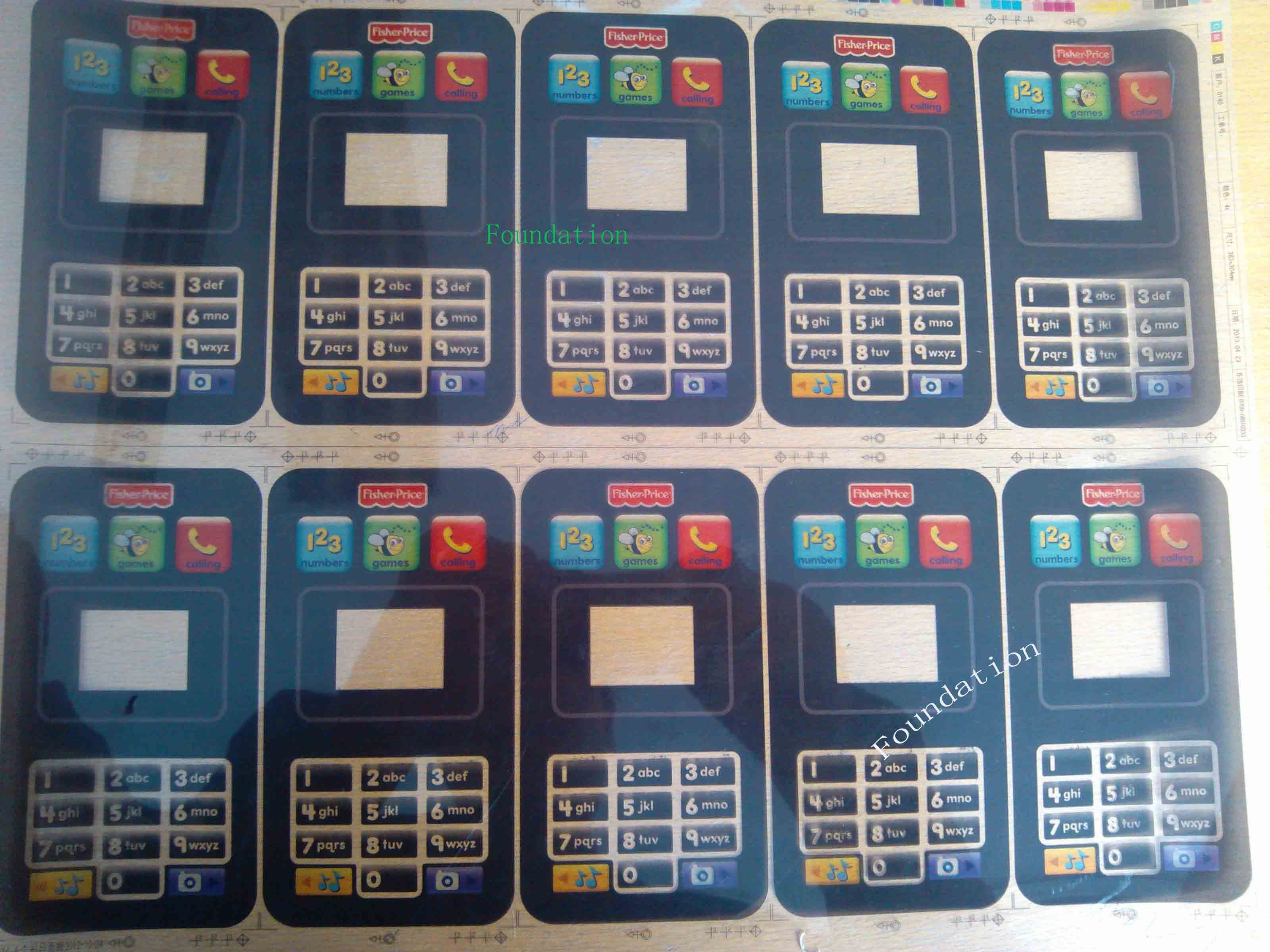Press Keyboard Panel Keypad Label Graphic Overlay Membrane Switch