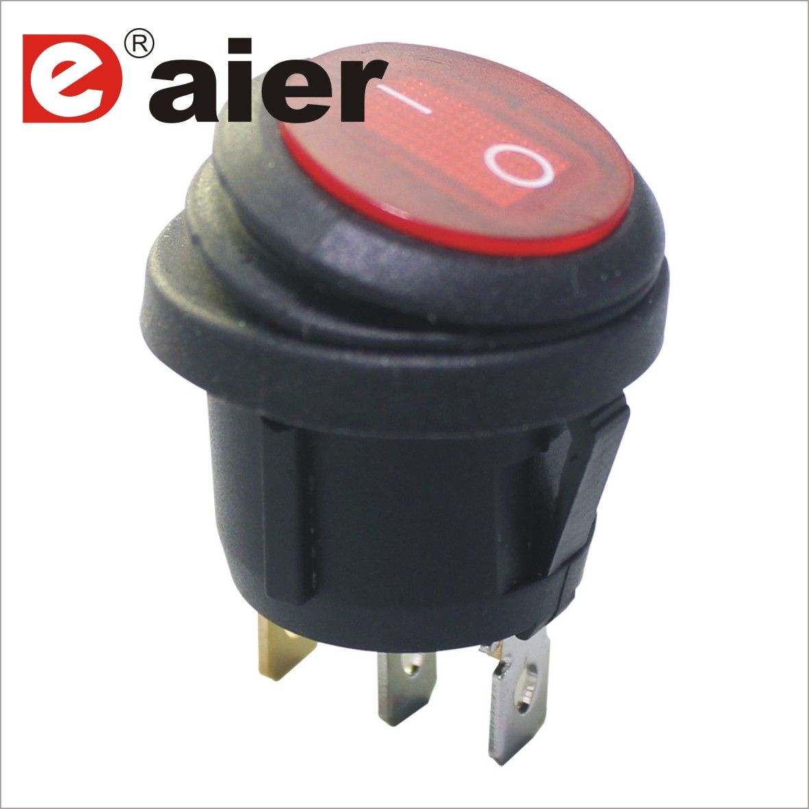 Spst 12V Lighted Mini Wateproof Round Rocker Switch