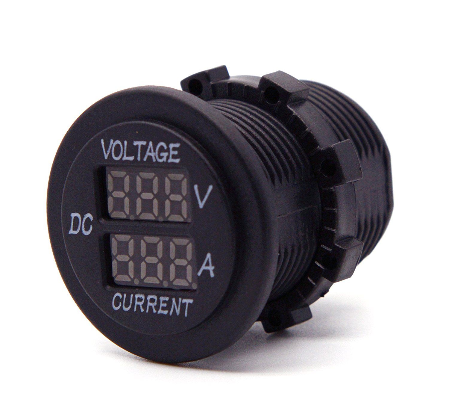 Digital Multimeter Current Tester & Voltage Tester for Boat Marine Vehicle Motorcycle Truck ATV UTV Car Camper LED Round Panel