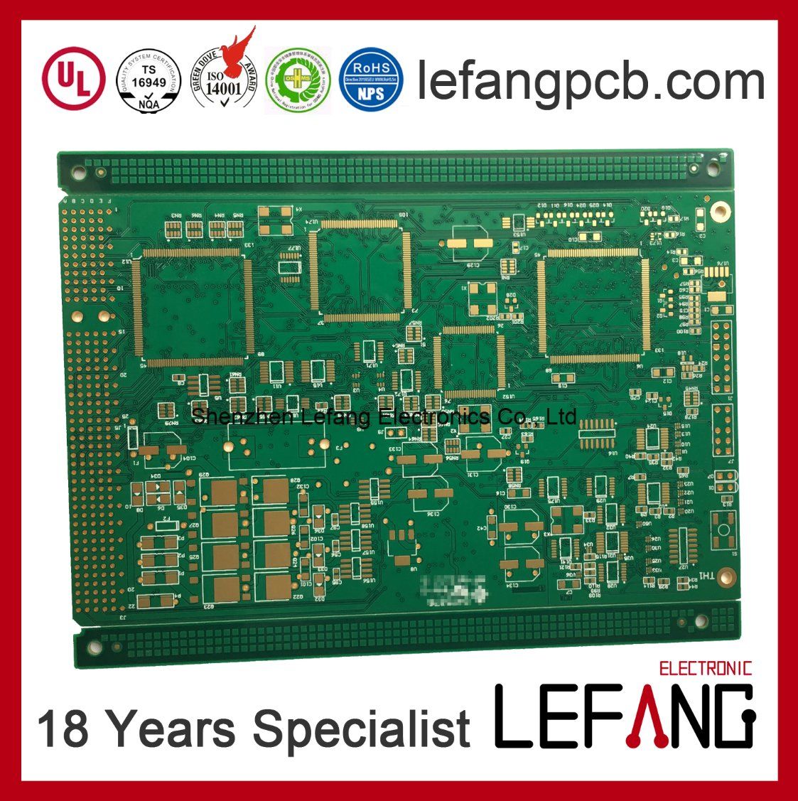Multilayer Rigid Printed Circuit Board PCB for Motor Controller