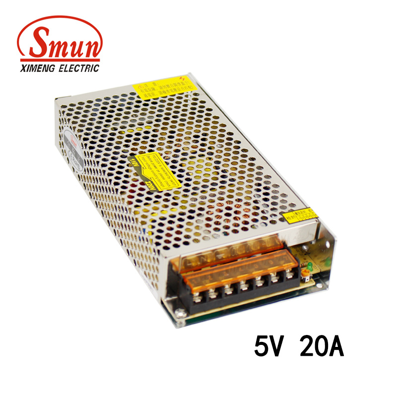 Smun S-100-5 High Quality 100W 5VDC 20A LED Power Supply