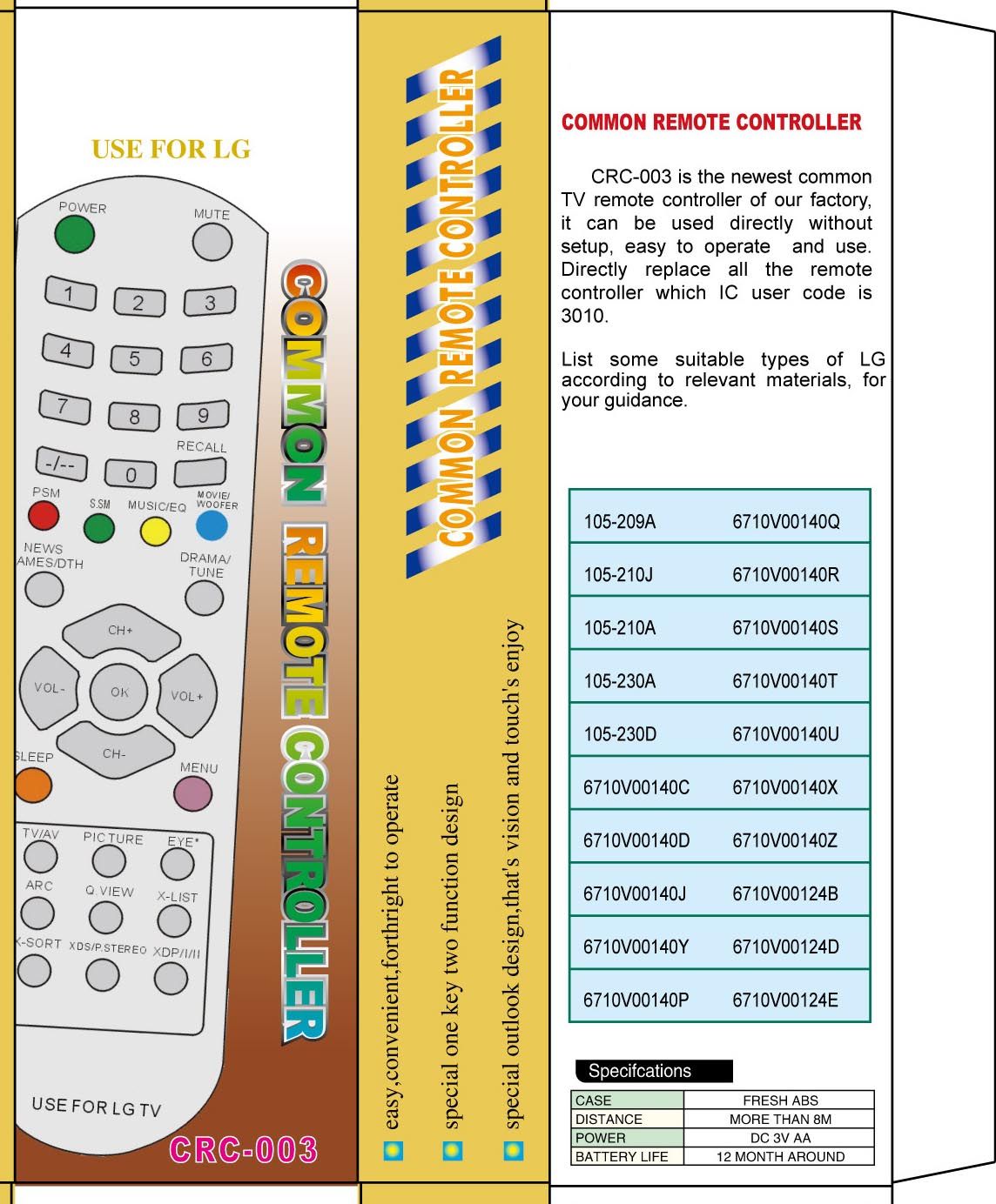 High Quality Universal Remote Control (URC-3)