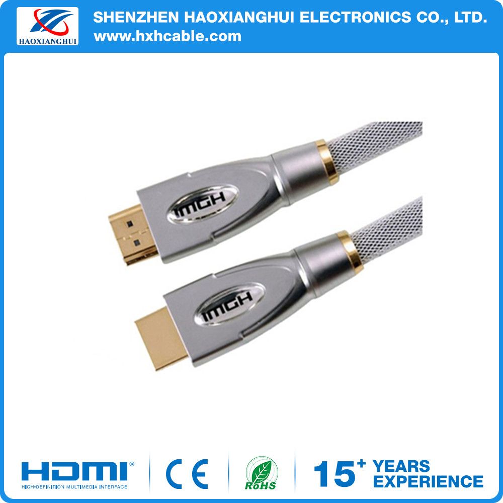 1.5m Metal Case 1.4/1.5/2.0 Version HDMI Cable with Ethernet