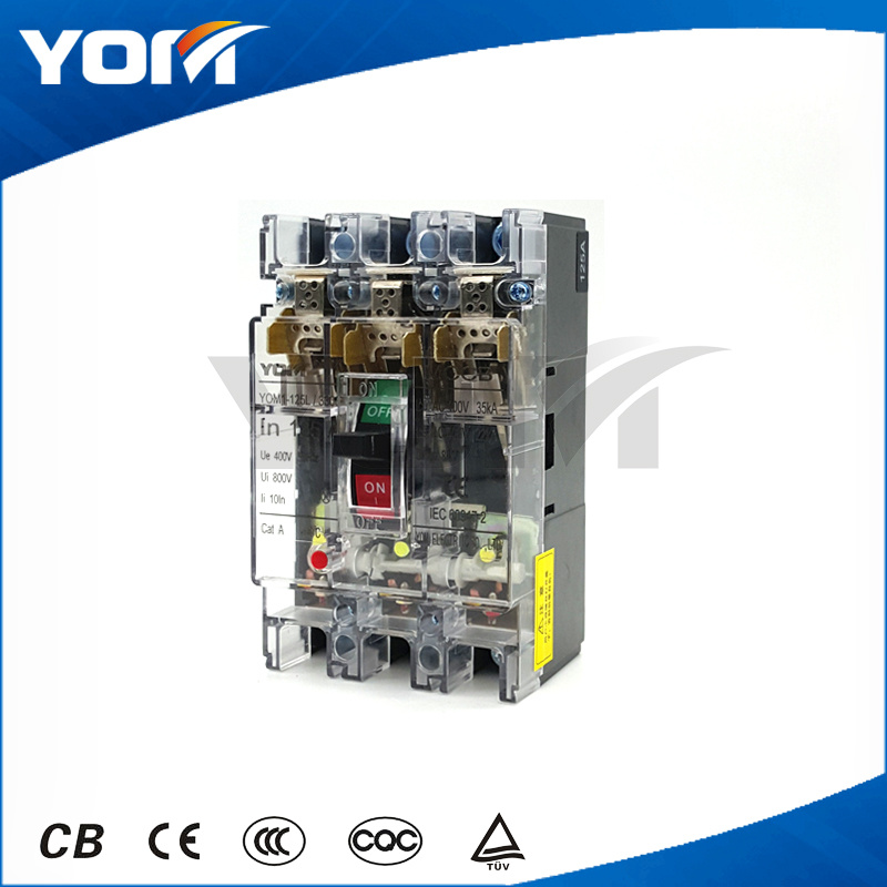 Insulated Voltage 500V 4pole 63A Moudled Case Circuit Breaker MCCB