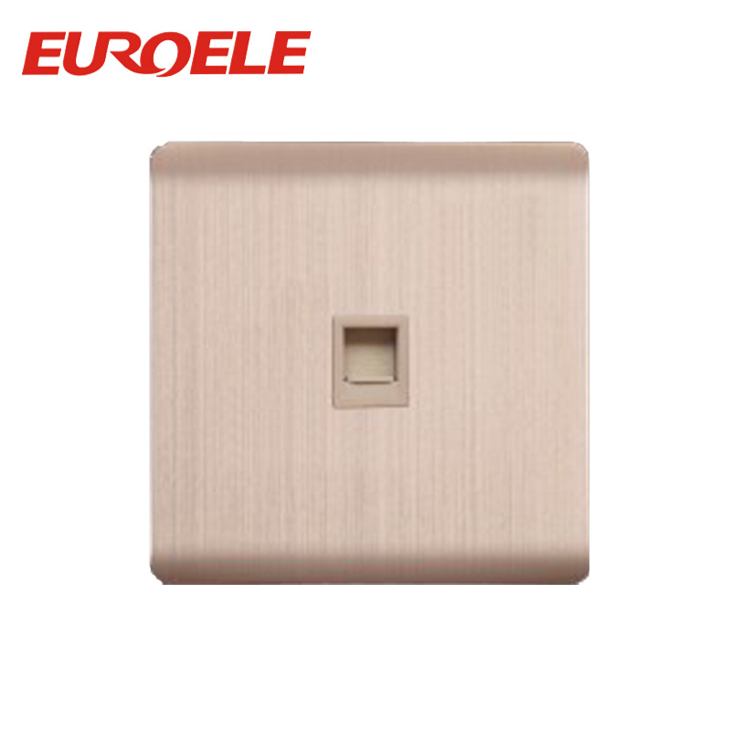 Nice Aluminum Alloy Gold Color Data and Tel Socket