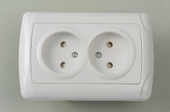 European Double Socket Outlet with Protection 7102X