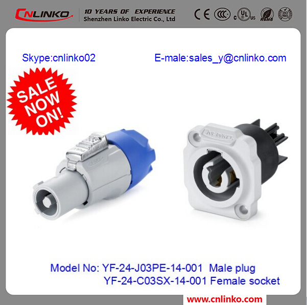 Factory Supplier 3pins Cable Waterproof Connectors for LED Panel Lighting