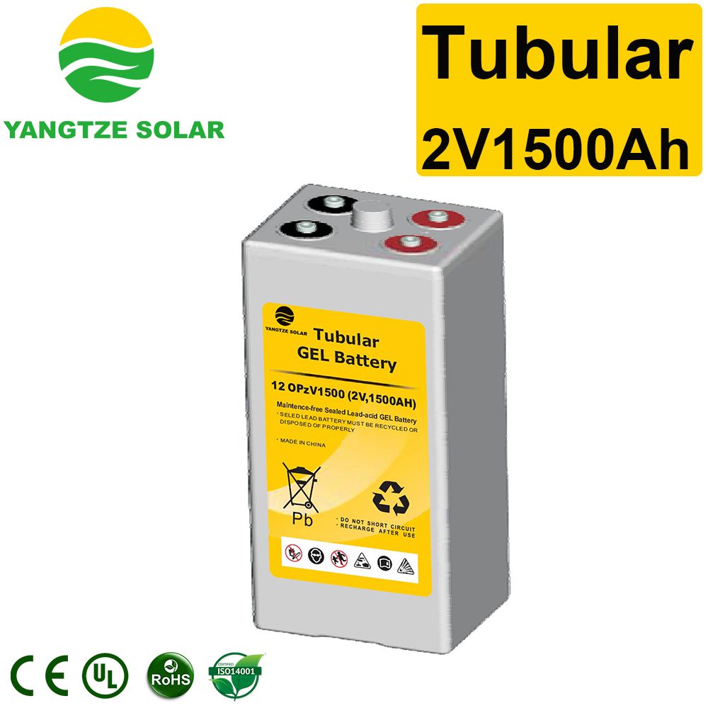 2V 1500ah Deep Cycle Tubular Solar System Battery