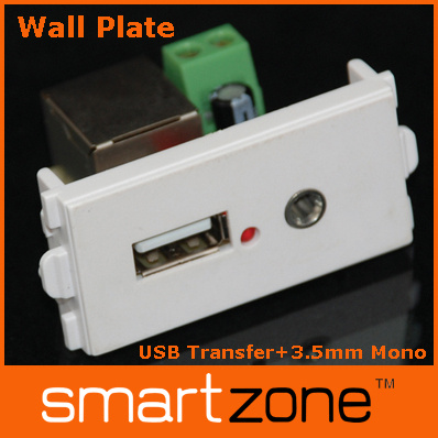 USB Wall plate Module, AV Face Plate (9.1132)