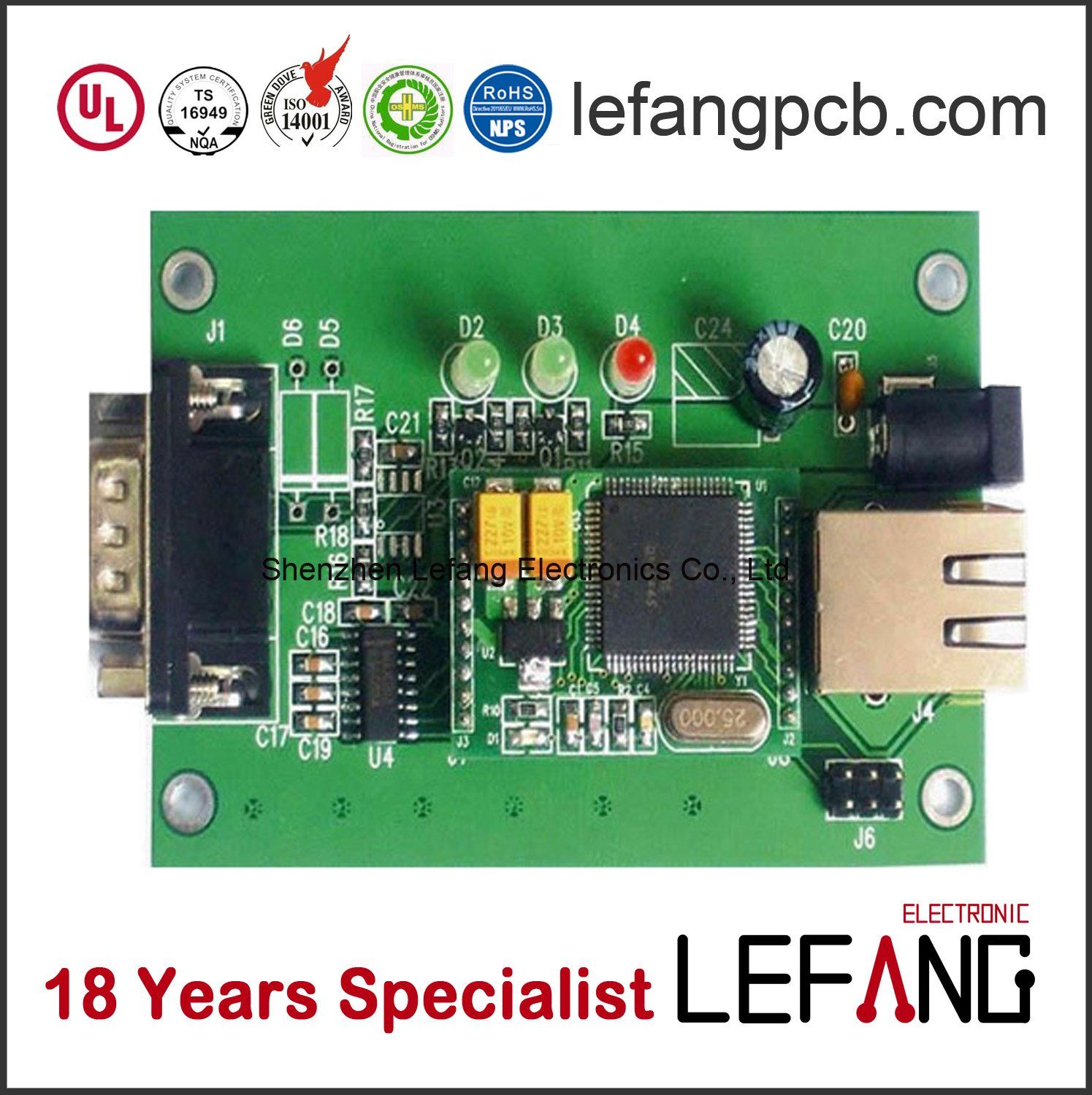 Fr4 Lf-HASL Integrated Circuit PCB Board Assembly PCBA OEM
