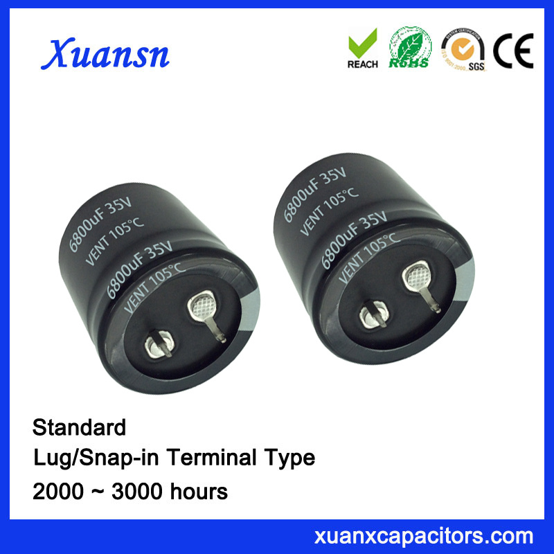 High Quality 6800UF 35V Standard Snap in Electrolytic Capacitor